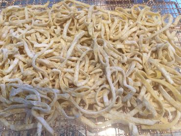 Homemade Egg Noodles and Freshly made Chicken Noodle Soup