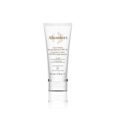 AlumierMD Clear Shield SPF 30 is a lightweight, non-comedogenic, broad-spectrum sunscreen to protect