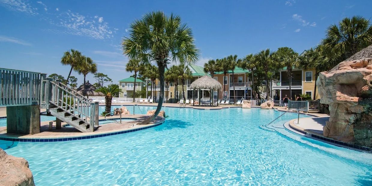 Purple Parrot Village, condo complex beautiful pool.