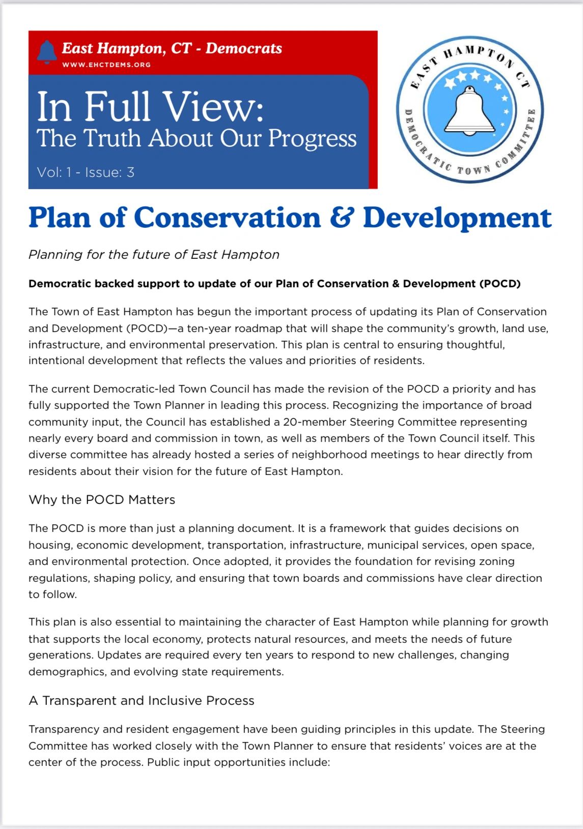 Plan of Conservation & Development