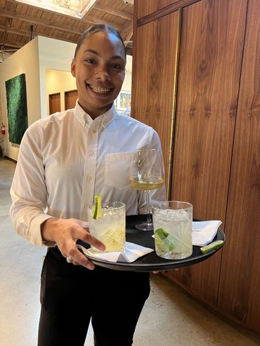 Professional bartender service for a private event