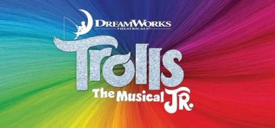 Colorful promotional image for Trolls The Musical Jr. by DreamWorks.