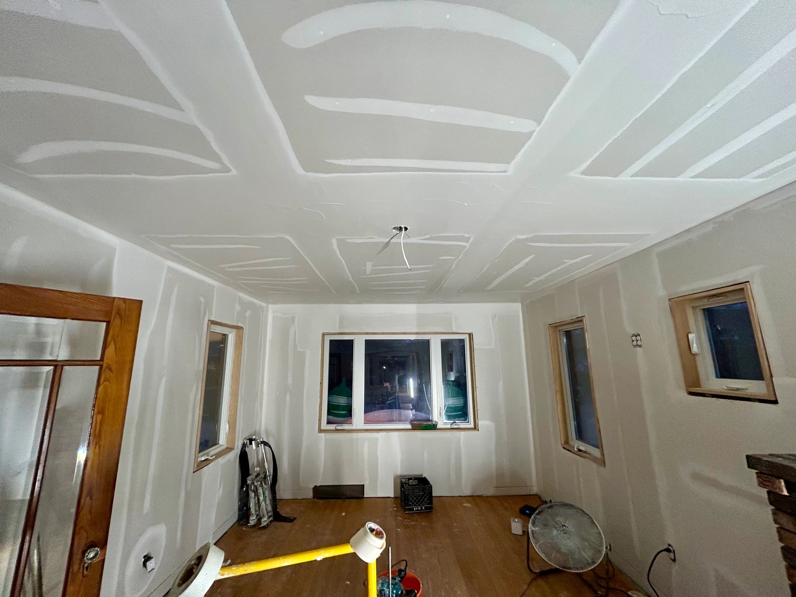 First coat in living room.