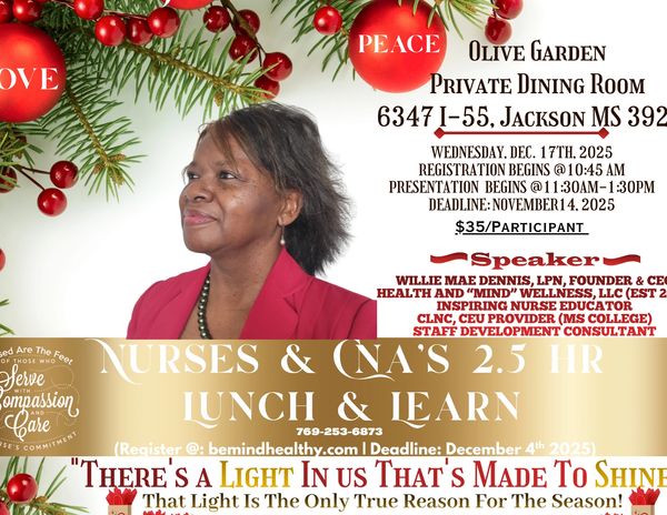 NURSE's and CNA's Lunch & Learn