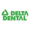 Delta Dental green logo with stylized triangle and text.