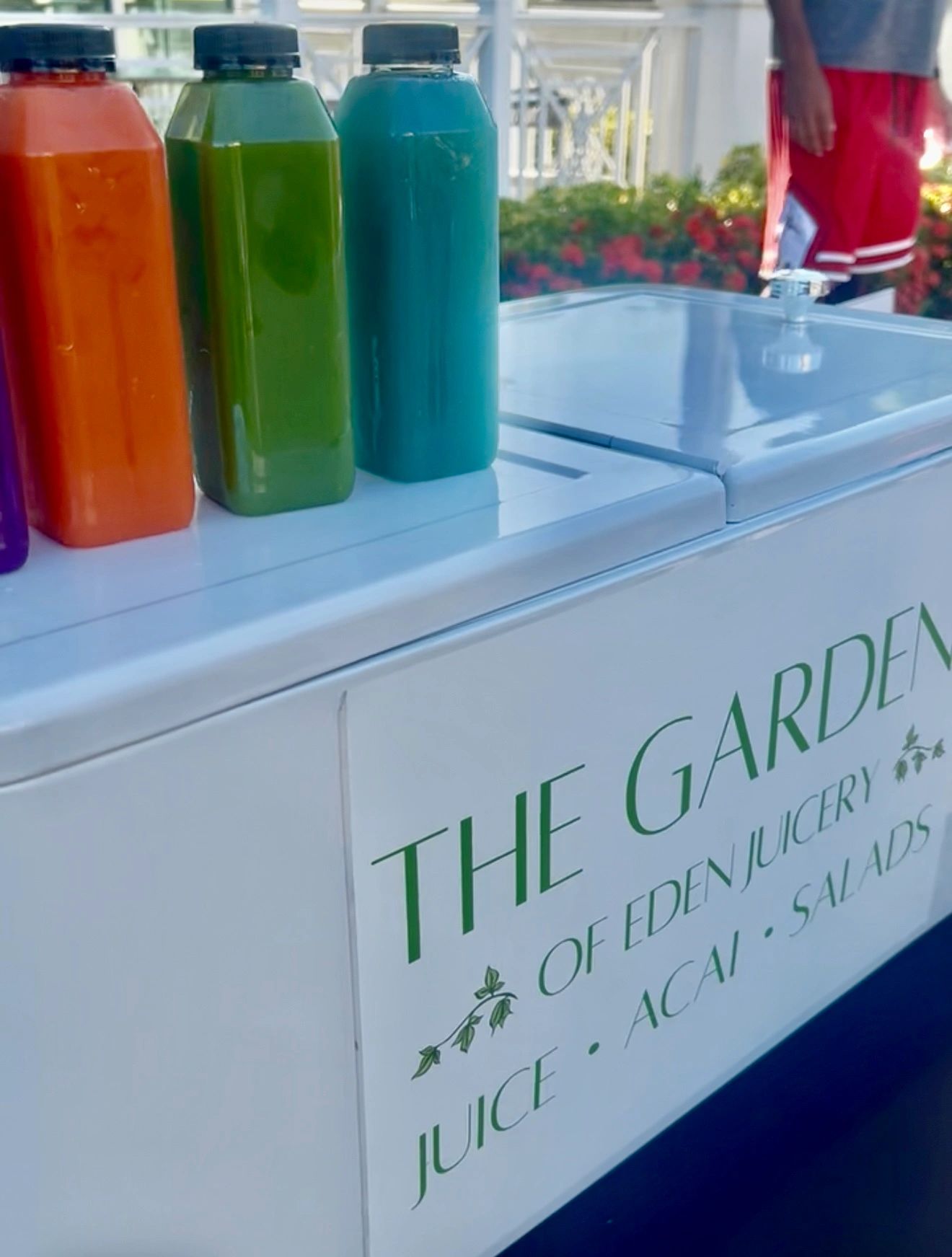 Colorful cold pressed juices