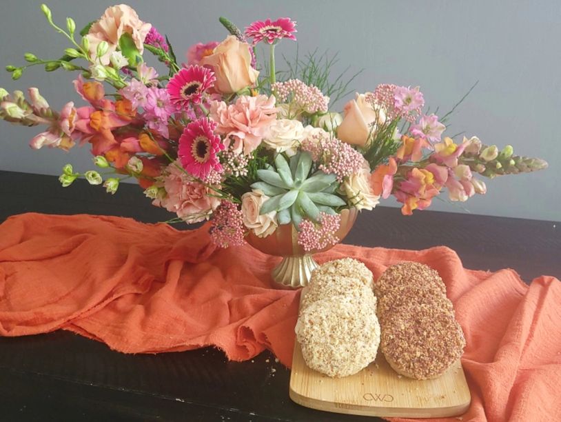 Flowers and sweet treats