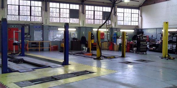 Automotive shop with lifts. 