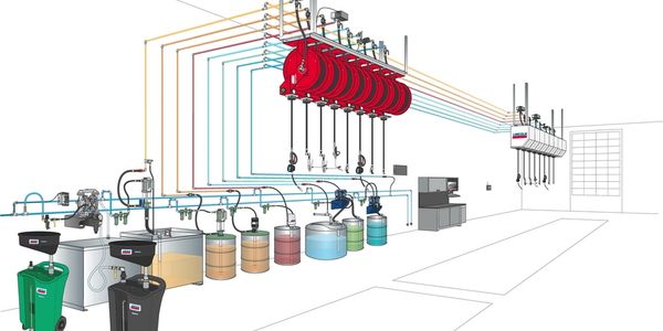 Mechanic shop. Lubriacntion system,air system, water system and antifreeze system. 