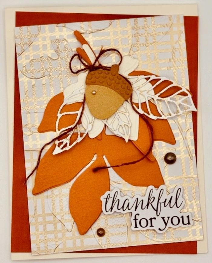Handmade thank you card for Fall
