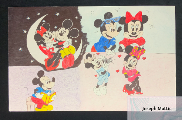A Mickey Mouse Painting by Joseph Mattic 