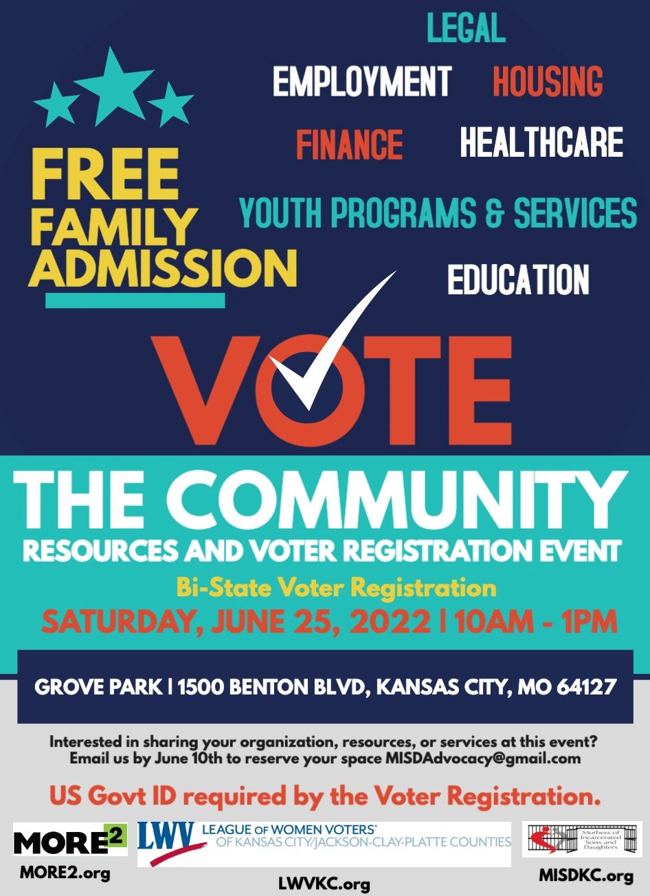 The Community Resources and Voter Registration event banner 