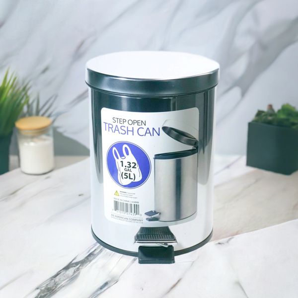 5 Liter Step Open Trash Can