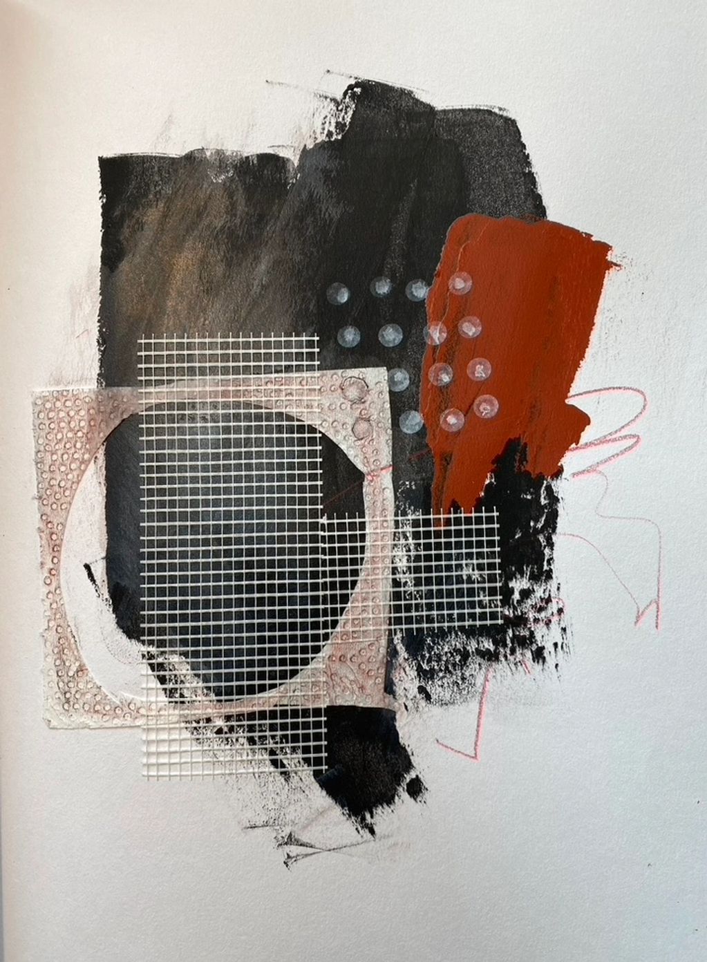 "Untitled Cluster #2"
Mixed media on paper
2024