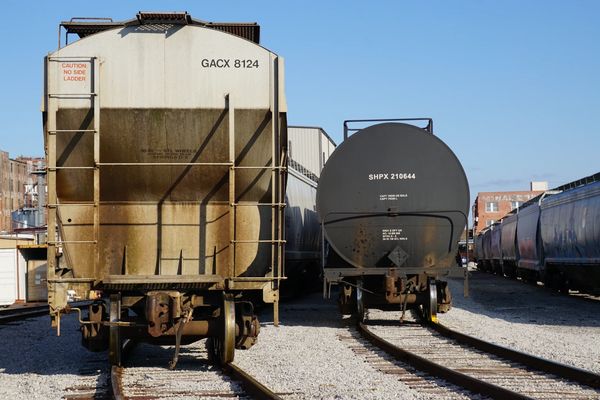 Railyard Rail Tracks Railcars