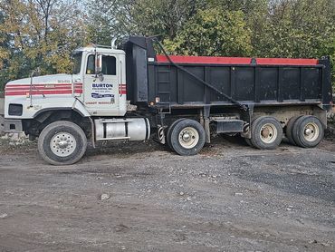 Burton Excavating, Inc - 49783 site prep, water/sewer/septic system, landscape materials. Dump Truck