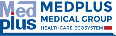 Logo of MedPlus Medical Group healthcare ecosystem.