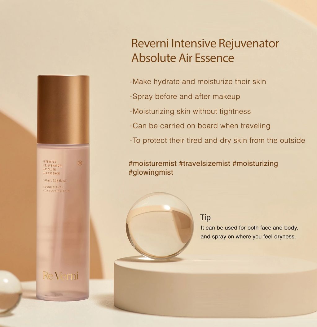 reverni air essence korean skin care products moisturizer mist rejuvenator, moisturizer, face care