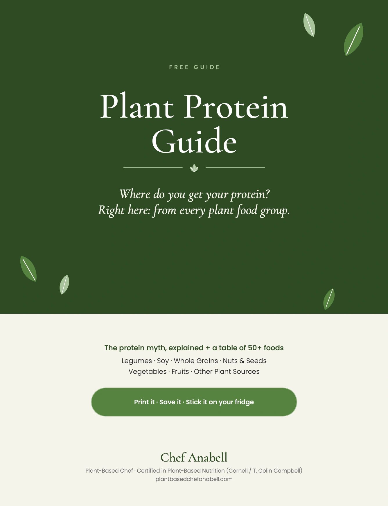 Guide to plant-based protein sources.