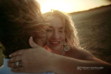 Create a romance story of their love to each other at South Padre Island wedding.