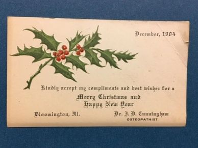 vintage christmas card from 1904