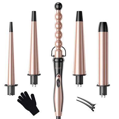 5 in 1 curling wand for hair curls