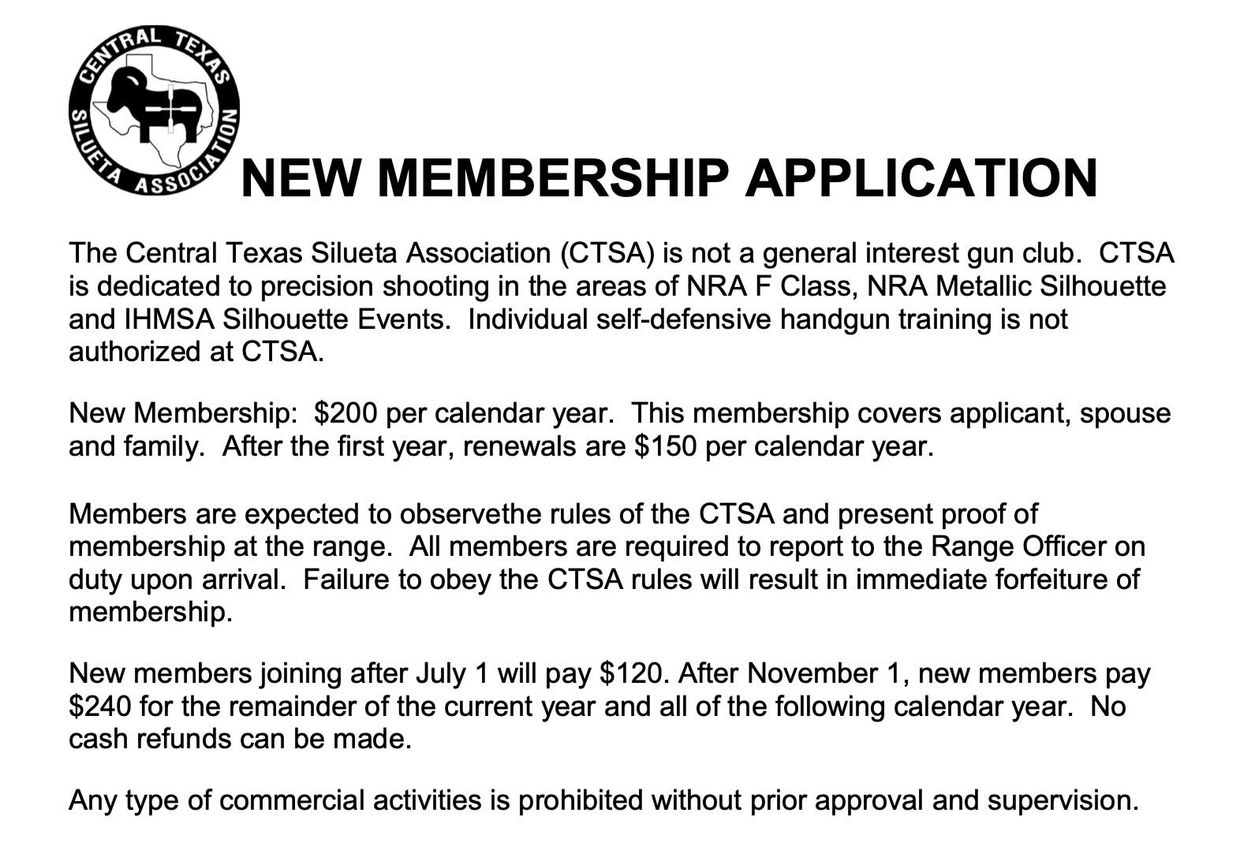 Top of the new member application form