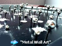 Metal wall art sculpture ball bearings