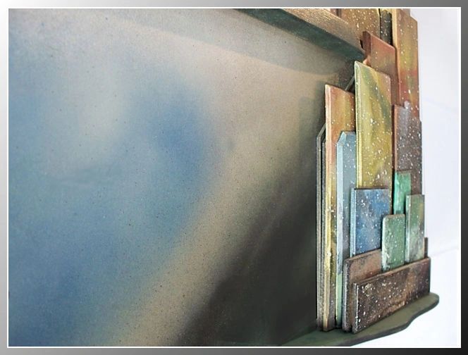 Unique city sculpture painting 3