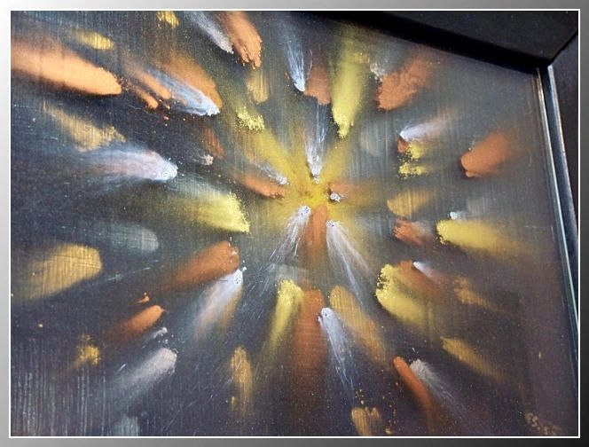 Spaced layers original metal painting 2