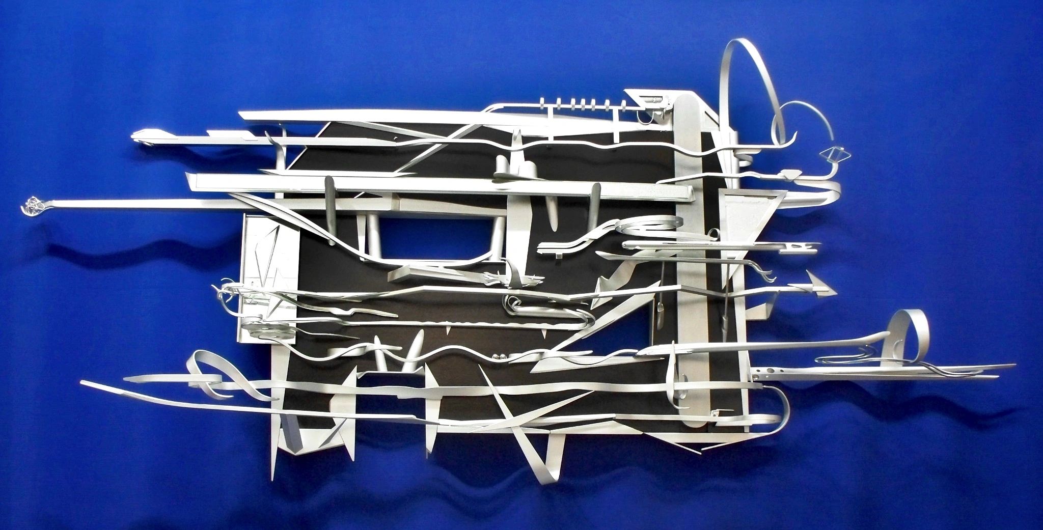 First ever aluminum rolling ball sculpture, with all different track designs, by Sylvain St-Pierre.