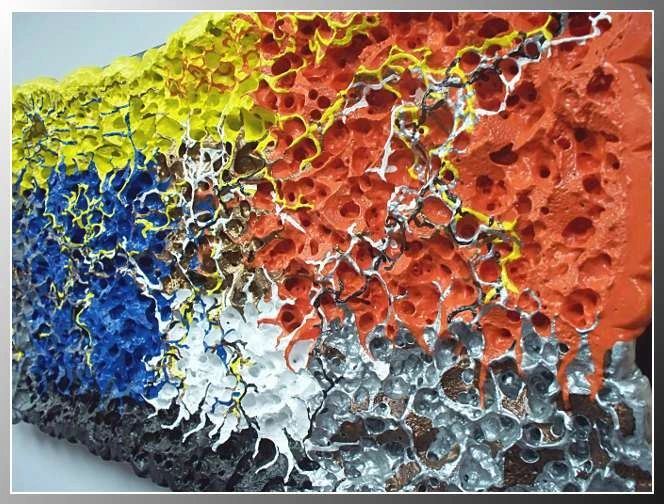 Bright abstract sculpture-painting 2