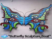 Butterfly wall sculpture 9x5 ft