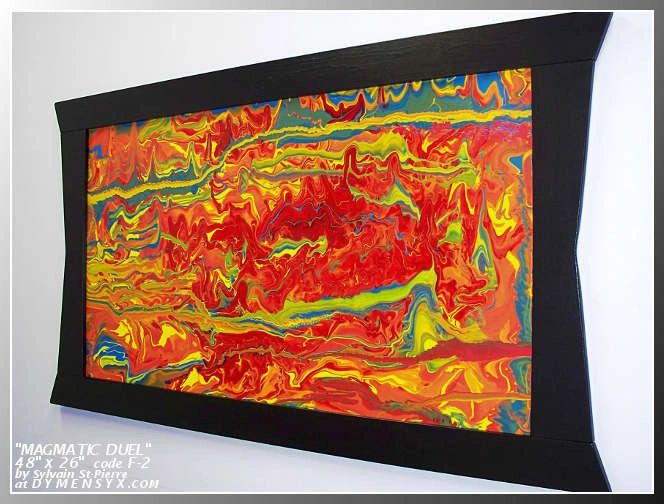 Colorful abstract painting large frame