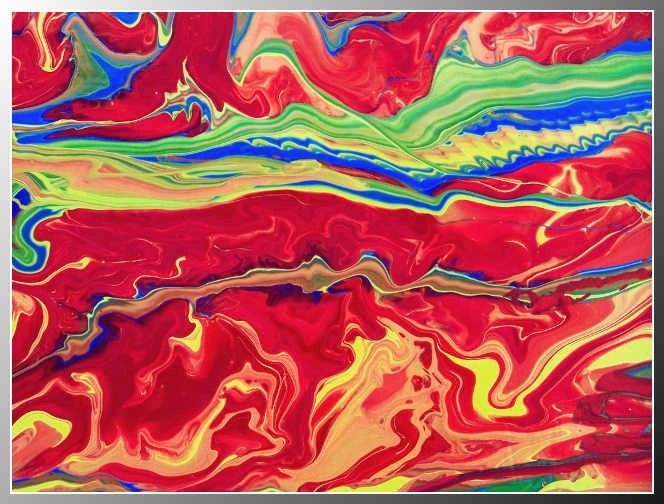 Colorful abstract painting swirl fusions 3