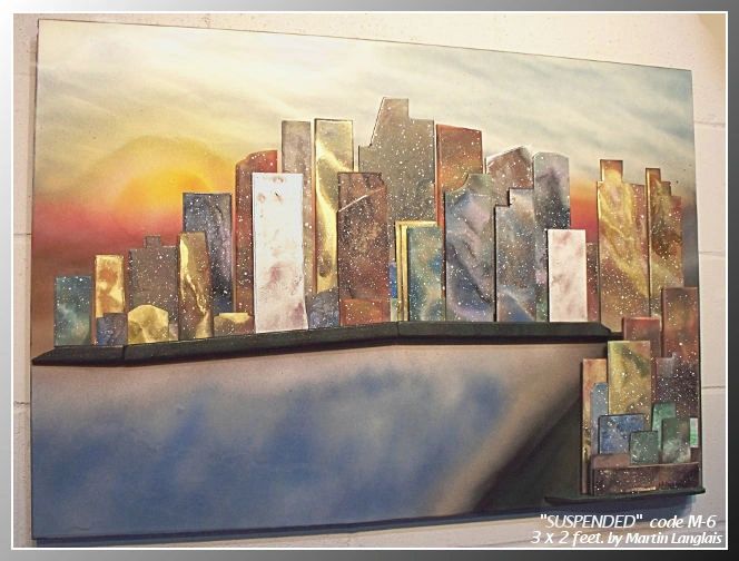 Unique city sculpture painting