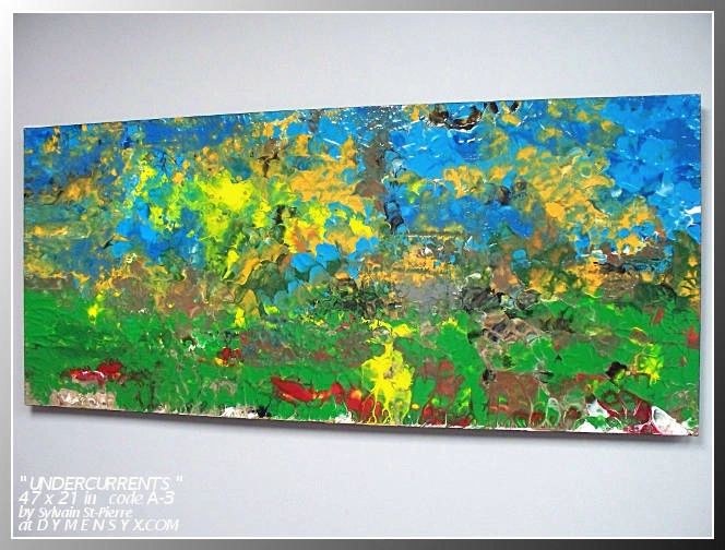 Colorful abstract painting waves