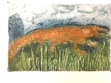 Collagraph of a Crocodile- 2020