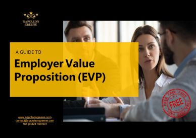 A guide to Employer Value Proposition with a professional meeting scene.