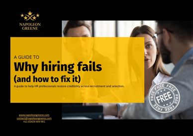 Cover of a guide on improving hiring processes by Napoleon Greene.