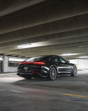 Porsche Panamera E-hybrid in parking garage