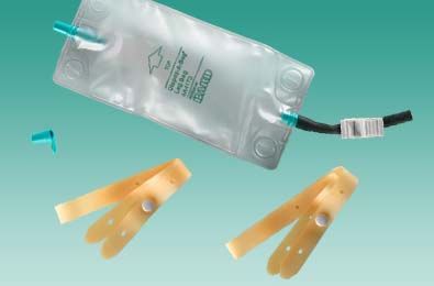 This urine collection leg bag by Bard allows the collection of urine from a catheter discreetly.