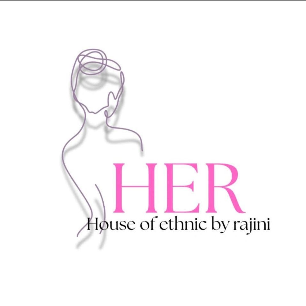 Minimalist logo for HER, House of Ethnic by Rajini.