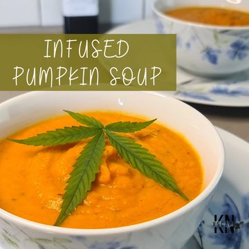 Cannabis infused pumpkin soup