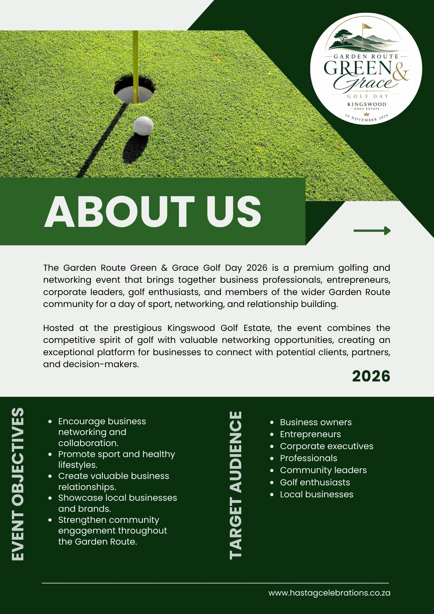 Information about the Garden Route Green &amp; Grace Golf Day 2026 event.