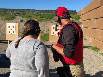 Woman CCW holder taking a renewal course.