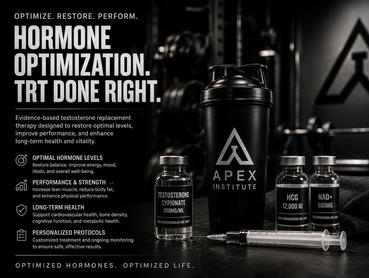Hormone optimization with TRT for better health and performance.