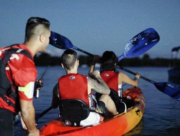 Nighttime kayaking tour