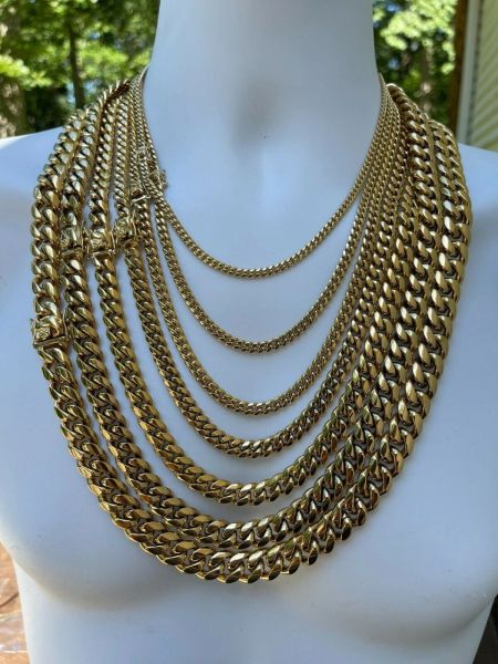 Cuban Link 14K Gold STAINLESS STEEL