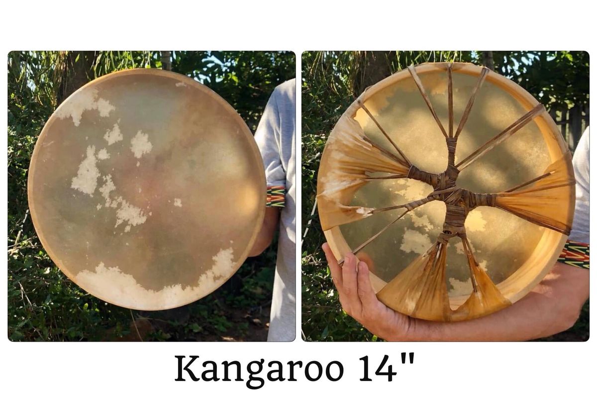 Custom Made Kangaroo Medicine Drum 14"